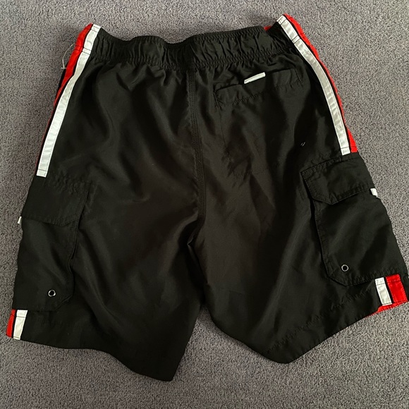 Boys Black and Red Swim Shorts - Picture 2 of 5